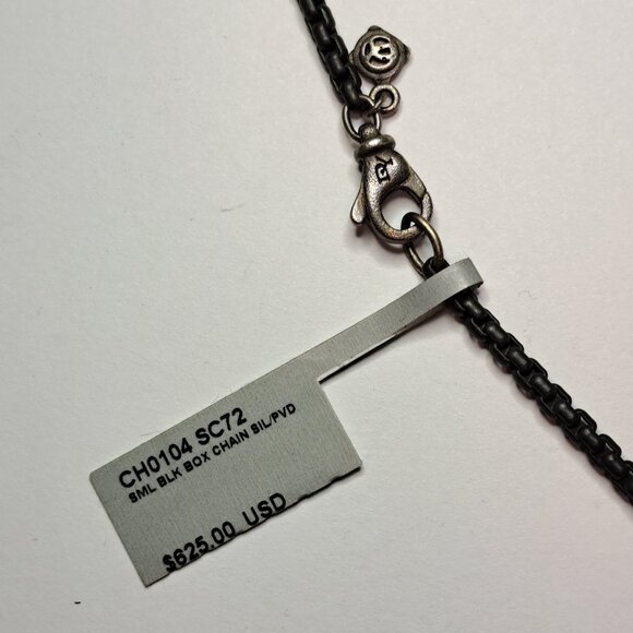 David Yurman Silver Small Black Box Chain - Picture 2 of 4